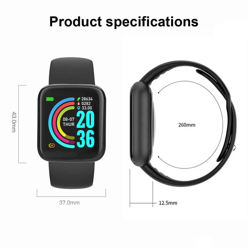 Smart Watches Bluetooth Fitness Tracker Macaron Smartwatch Blood Pressure Smart Bracelet for Android IOS