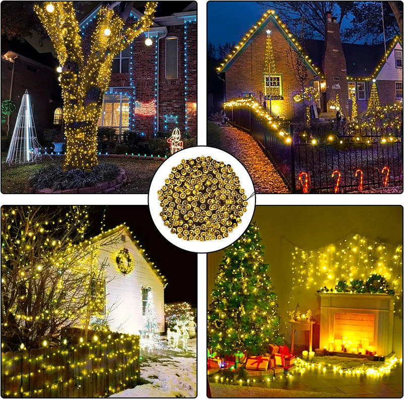 LED Outdoor Waterproof Solar Powered String Fairy Lights Garland 8 Mode Garden Wedding Decoration