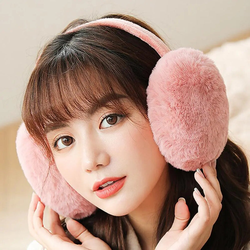 Earmuffs Warmer Plush Fluffy Headwear Foldable