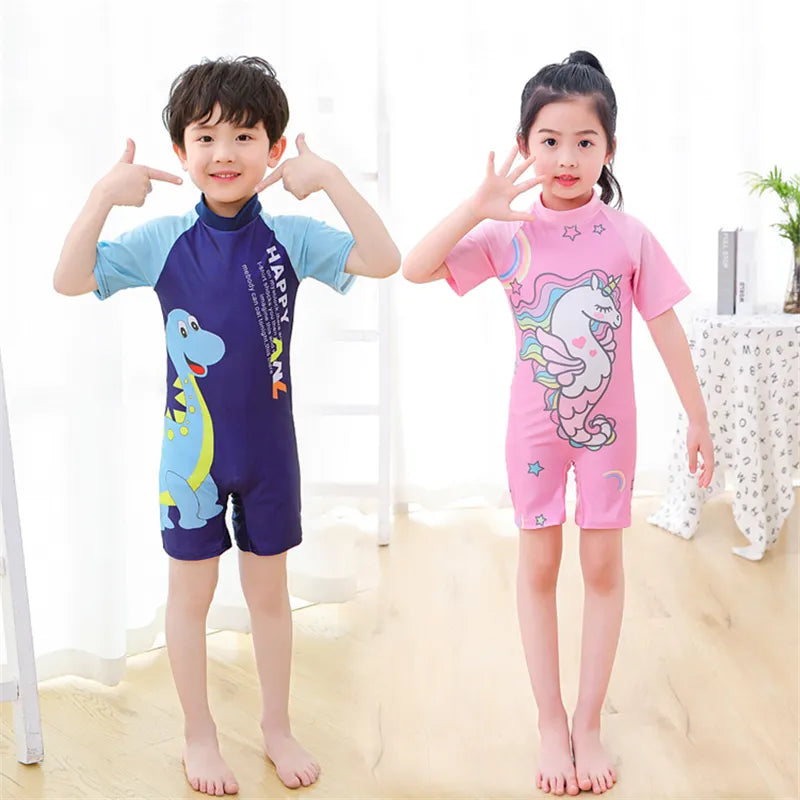 Swimwear Kids Bathing swimsuit Cartoon Unicorn Quick Drying Swimming Clothes