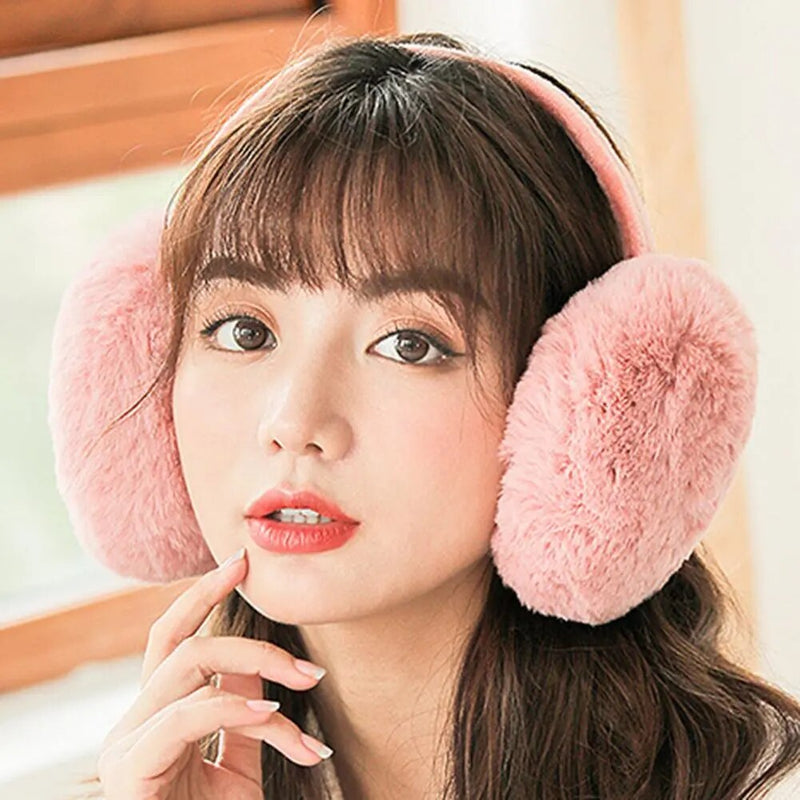 Earmuffs Warmer Plush Fluffy Headwear Foldable