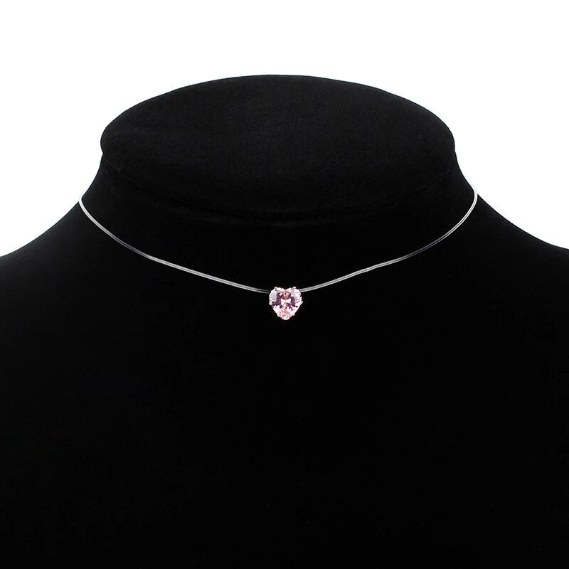 Necklace Crystal Heart Pendant