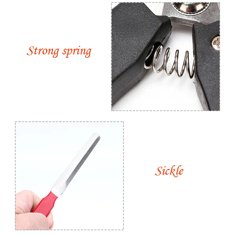 Cat Dog Nail Cutter With Sickle Stainless Steel Clipper Grooming Scissors