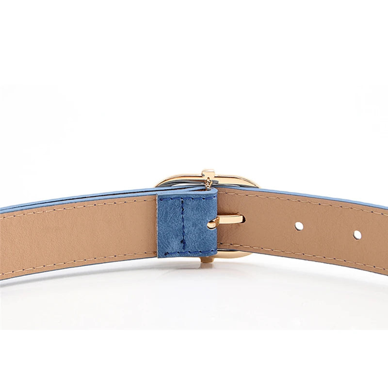 Belts Simple Leather Gold Buckle Matte Belt Female Waistband Luxury Designer Brand Straps