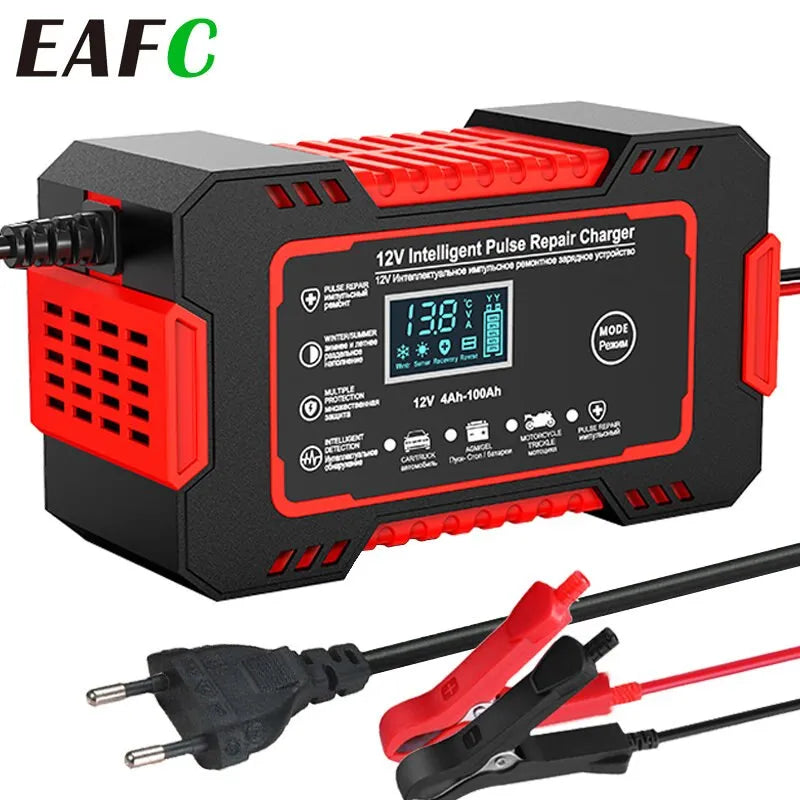 Car Battery Charger 12V 6A AGM Deep Cycle GEL Lead-Acid Fast Charger