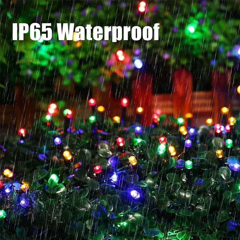 LED Outdoor Waterproof Solar Powered String Fairy Lights Garland 8 Mode Garden Wedding Decoration