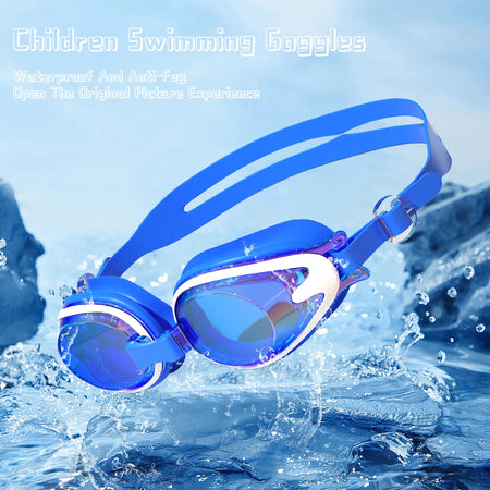 Children Swimming Goggles Anti-Fog Anti-UV Silicone Adjustable