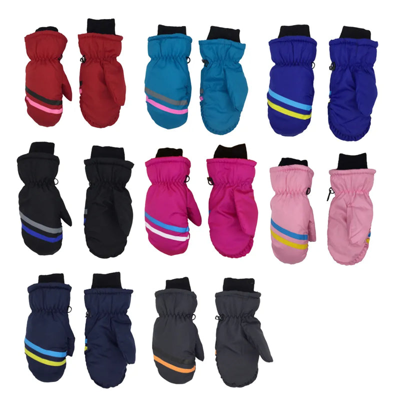 Geometry Pattern Kids Waterproof Mittens Winter Gloves