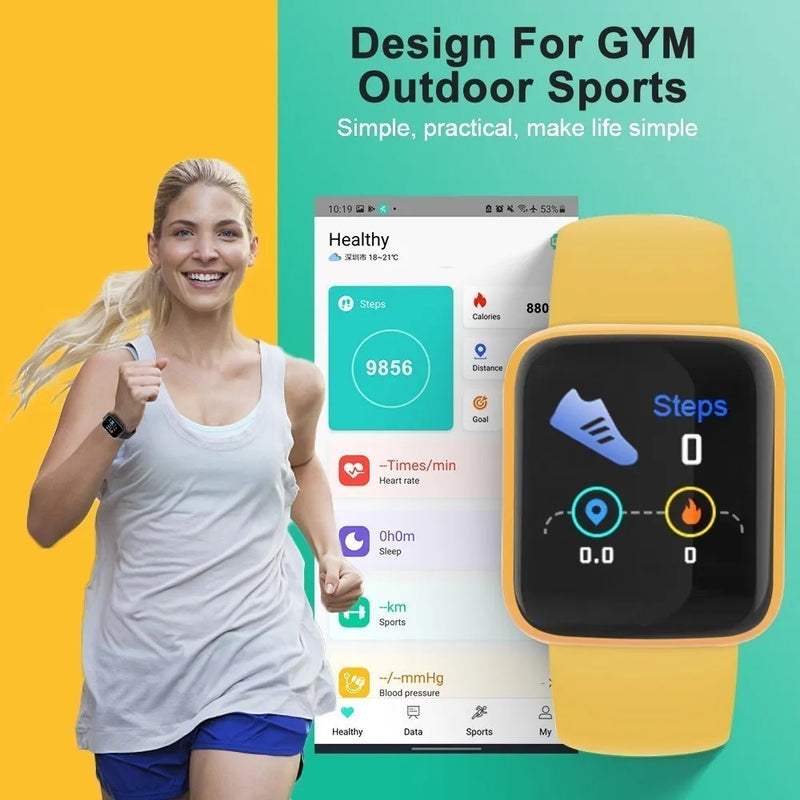 Smart Watches Bluetooth Fitness Tracker Macaron Smartwatch Blood Pressure Smart Bracelet for Android IOS