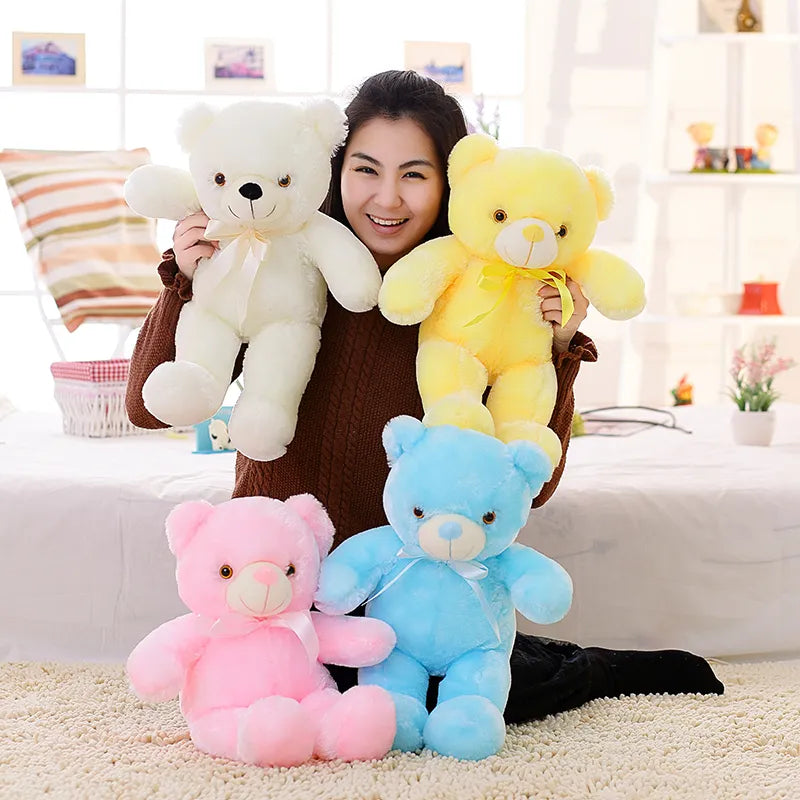 Creative Light Up LED Teddy Bear Animals Plush Colorful Glowing Toys