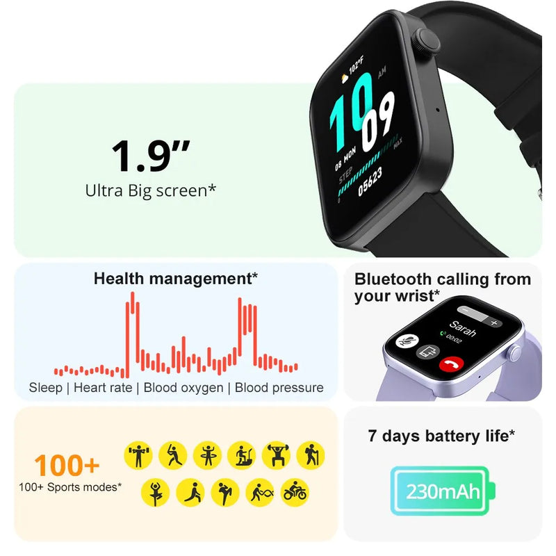 Smartwatch Health Monitoring IP68 Waterproof Smart Voice Assistant Smart Watch Men & Women