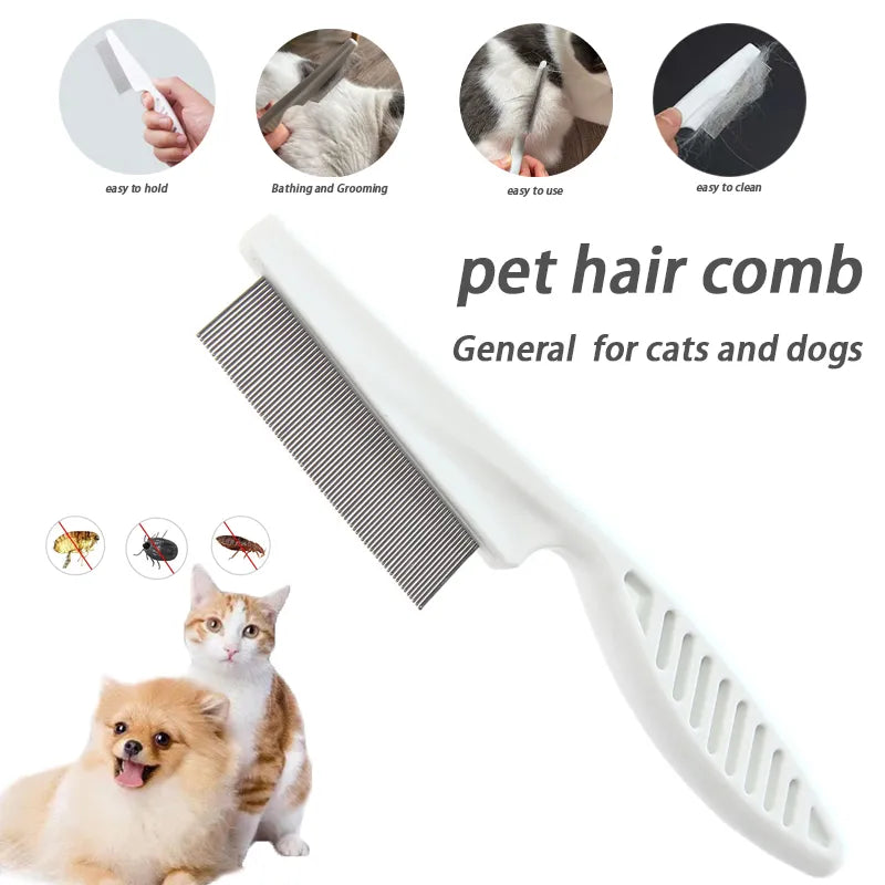 Dog Cat Grooming Flea Comb Pet Care Comb Hair Brush Removal Massage Comb