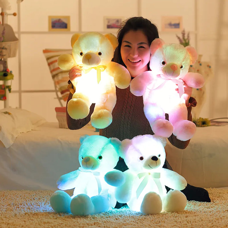 Creative Light Up LED Teddy Bear Animals Plush Colorful Glowing Toys