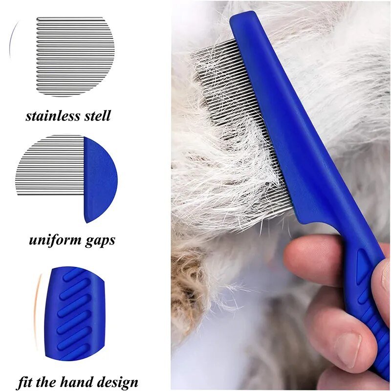 Pet Grooming Kit Combs Pet Nail Clipper Bath Brush Hamster Rabbit