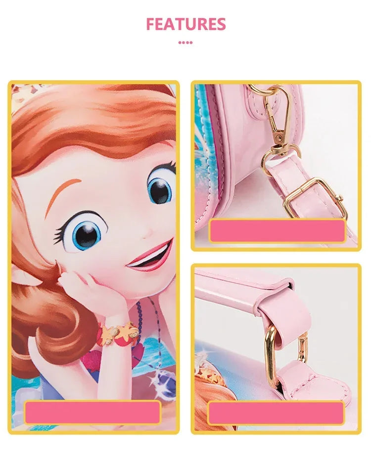 Disney Frozen 2 Elsa Anna Sofia Princess Children's Shoulder Kids Fashion Handbag Bag