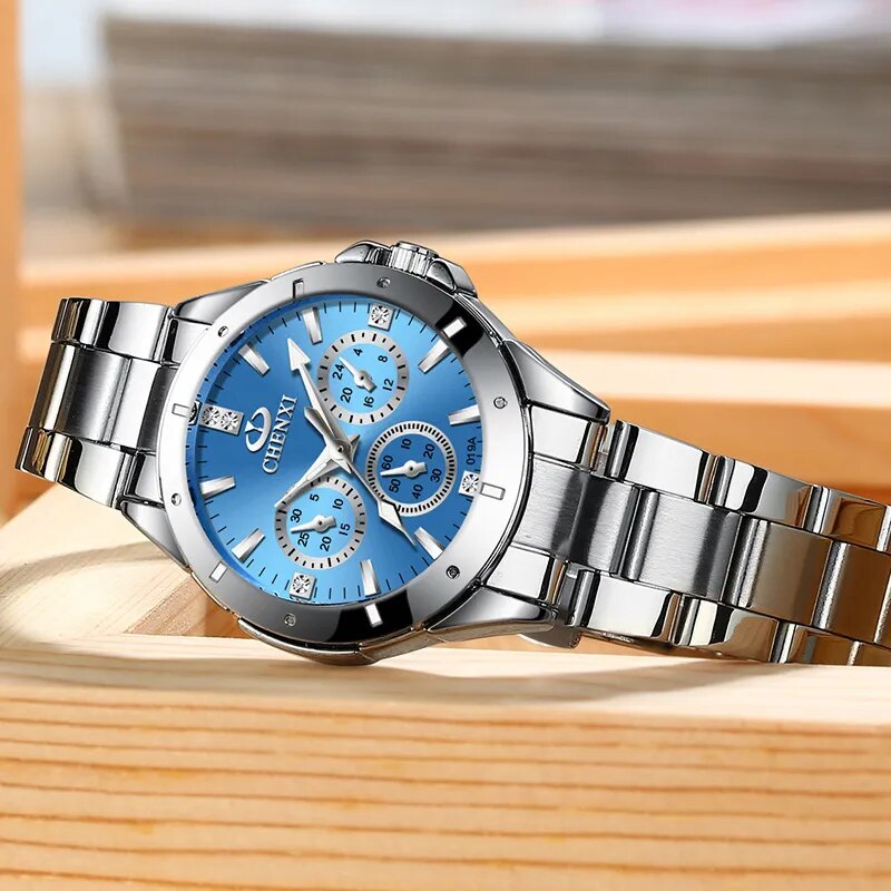 luxury watch fashion All Stainless Steel High Quality Diamond Ladies Watch Women Rhinestone Watches