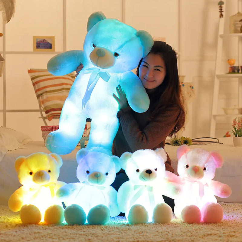 Creative Light Up LED Teddy Bear Animals Plush Colorful Glowing Toys