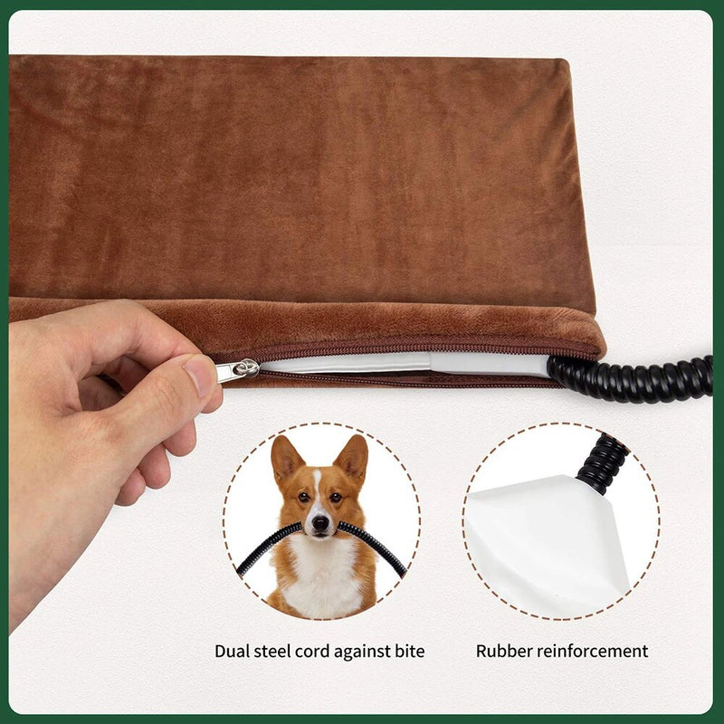 Pet Bed Electric Heating Dog Cat Mat Timer Adjustable Warmer Pad Blanket