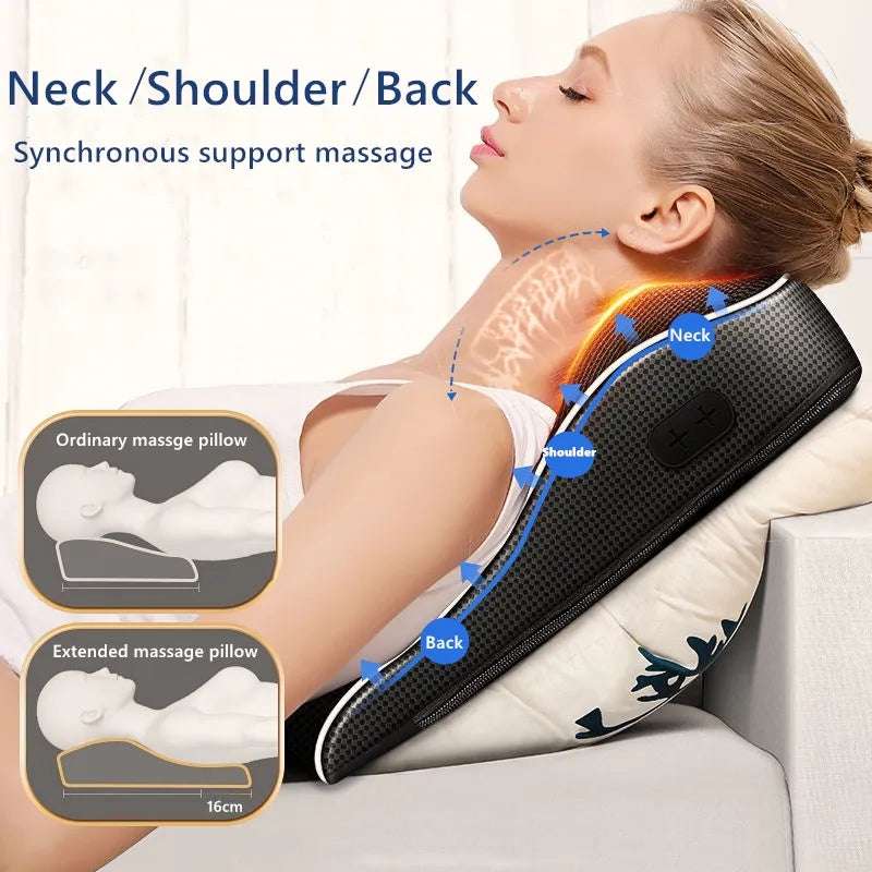 Electric Head Neck Cervical Ttraction Body Massager Heating Vibrating Massage