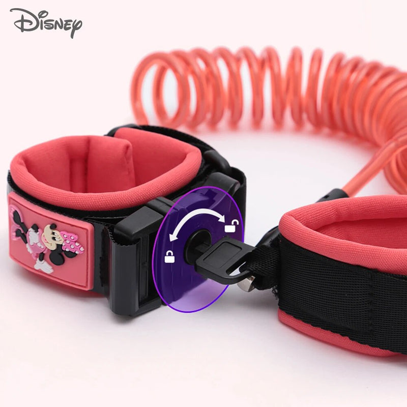 Disney Brand Baby Anti-lost Bracelet With Lock Harness Strap Rope