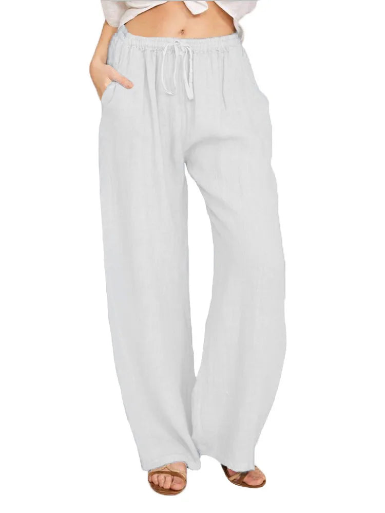 Summer Loose Cotton Hemp Casual Pants Women's Comfort Wear