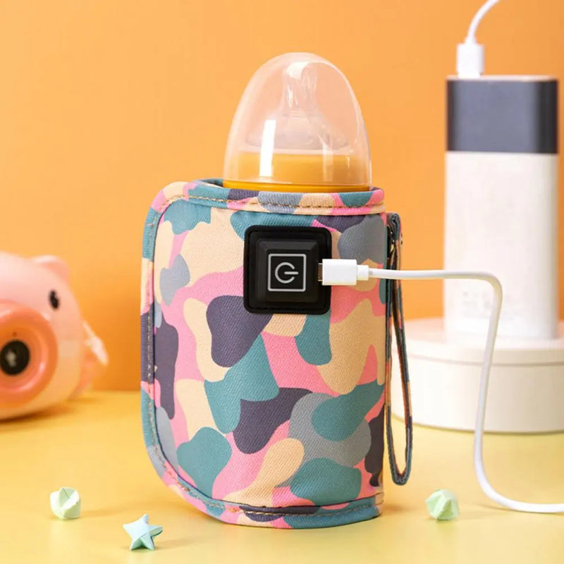 USB Milk Water Warmer Travel Stroller Insulated Bag Baby Nursing Bottle Heater Safe Kids Outdoor