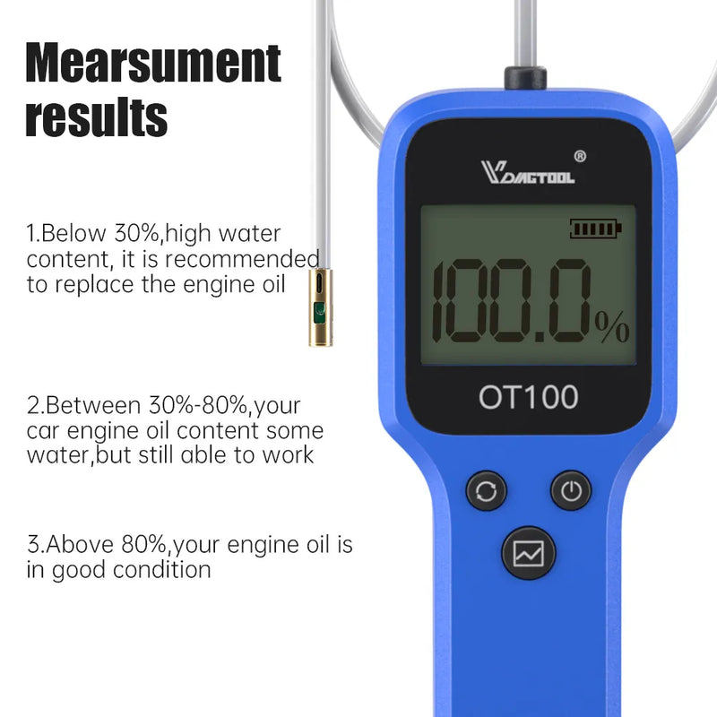 Engine Oil Tester With LCD Display Oil Quality Detector Gas Analyzer For Auto Check Oil Testing Tools