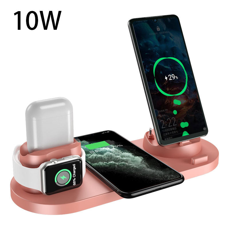 Wireless Charger Phones Pad Smart Watches 6 In 1 Fast Charging Dock Station