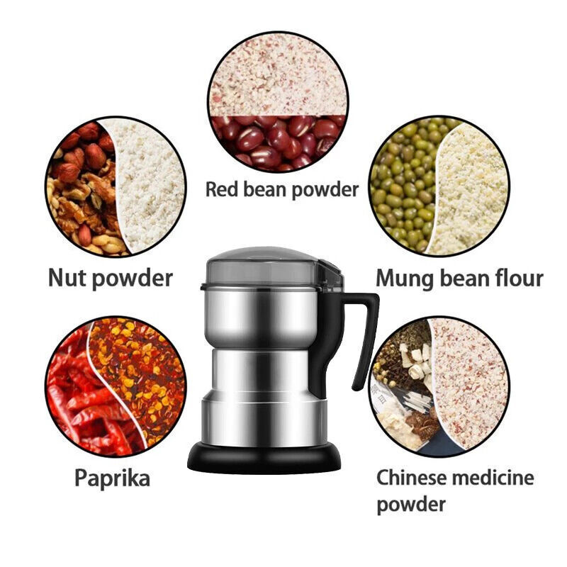 Electric Coffee Grinder Grinding Milling Bean Nut Spice Matte Blade Blender 100W