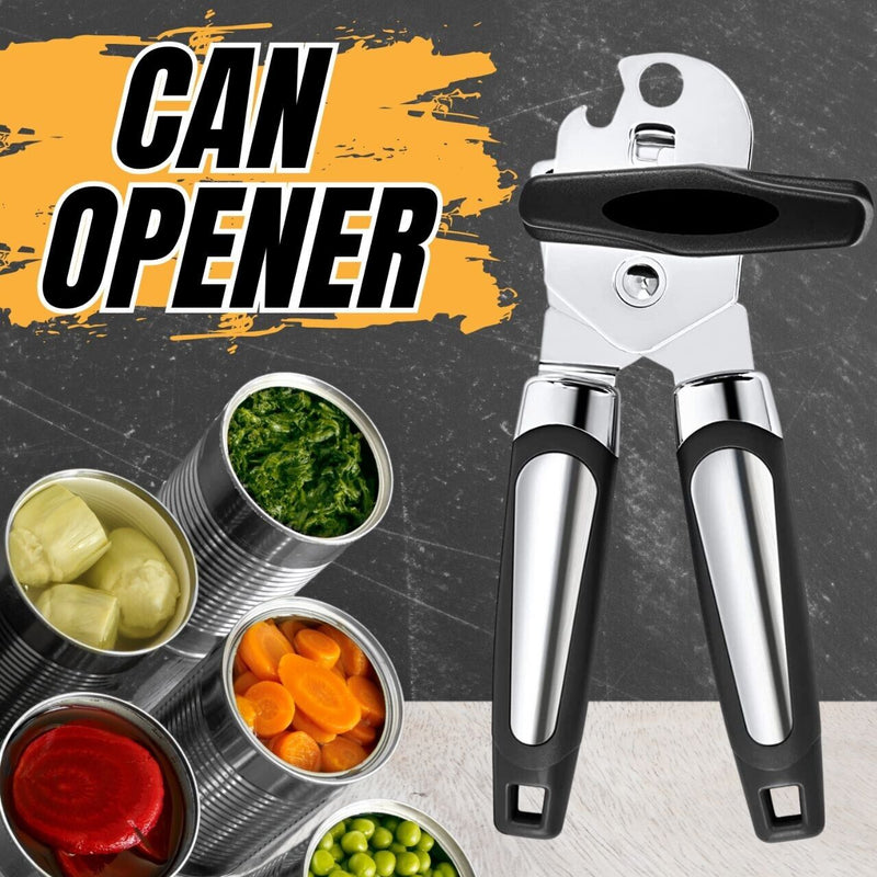 Manual Can Opener Smooth Edge Heavy Duty Stainless Steel Blades Beer Opener