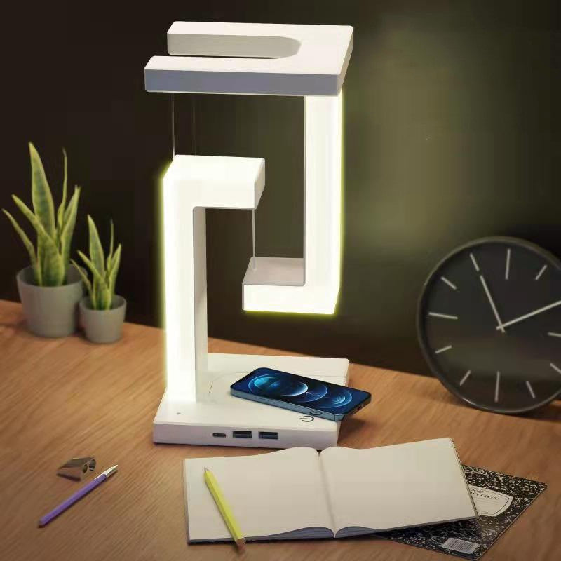 SmartPhone Wireless Charger & LED Table Lamp Suspension Light Balance Floating Lamp